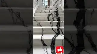 Panda white marble stairs #staircase #stairs #marble #stairs #construction