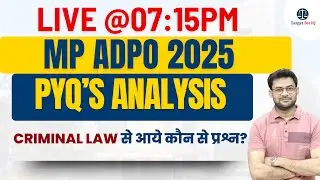MP ADPO 2025 PYS's Question Analysis |  By vishesh Sir Target for IQ