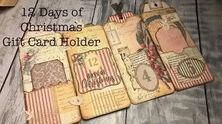 12 Days of Christmas Junk Journal Gift Pocket, Junk Journaling Christmas Gift Ideas, Pink Monarch