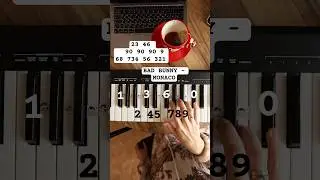 🎹BAD BUNNY - MONACO | PIANO TUTORIAL #piano #tutorial #lessons #monaco #badbunny