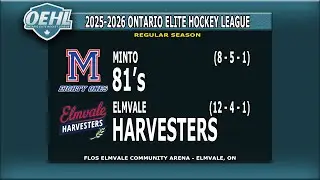 OEHL Regular Season - Minto 81's at Elmvale Harvesters - Sunday, January 11th 2026