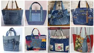 Latest recycled old jeans bags ideas 