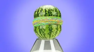 Watermelon Vs. Rubber Bands!!!