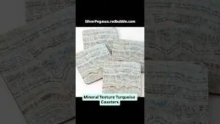 Mineral Texture Turquoise Coasters by SilverPegasus #coasters #coasterset #mineral #organicmodern