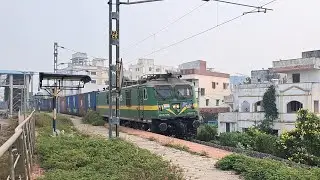 Electric & Diesel Trains Cross at Insane Speed | Satisfying to Watch