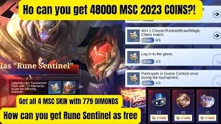 get Rune Sentinel As free🔥Follow steps Or spend 779 DIMONDS to get all 4 MSC skin
