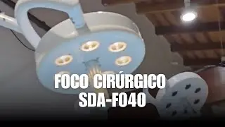 Montagem do Foco Cir&uacute;rgico SDA-F040 de Parede - SDAMed