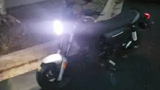 Kymco Spade 150 LED light + Emgo universal shorty muffler