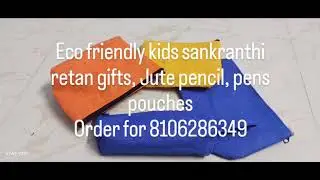  #Eco friendly jute pens, pencil pouches for kids