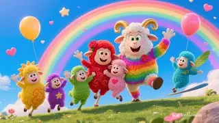 Baa Baa Rainbow Sheep | Fun Colors Song for Kids | Learn Colors with Dancing Sheep
