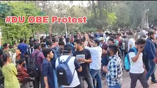 Delhi University OBE protest at Faculty of Arts