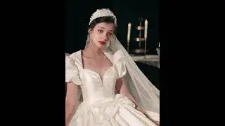Vintage / Retro Modest / Simple Ivory Pearl Satin Wedding Dresses