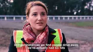New flexible safety barrier on Goulburn Valley Highway