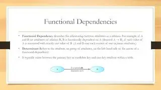 Normalization (functional dependency, 1NF, 2NF, 3NF)