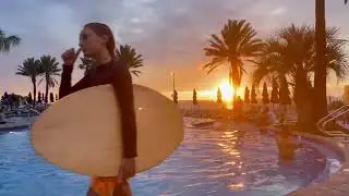 Short Video: Portofino pool at the LifeStyle Center. Beautiful Sunsets.