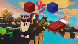 Minecraft bedwars with snowfault texture pack