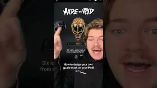 ТЕПЕРЬ ВЫ МОЖЕТЕ СОЗДАВАТЬ МАСКИ ВРАТАРЕЙ НА iPad?!?!👀😱 #iPadPro #Apple #MadeoniPad #NHL #goaliemask