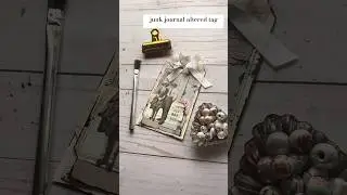 create with me: tim holtz junk journal altered tag #shorts #scrapbooking #junkjournal