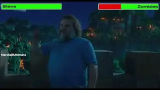 Steve vs. Zombies with healthbars