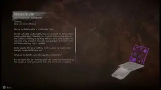 Horizon Forbidden West - Text Datapoint - Side Quests #3 Darkened Sun
