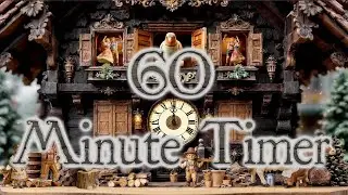 Winter Chalet Cuckoo Clock 1 hour Timer with Fantasy Music