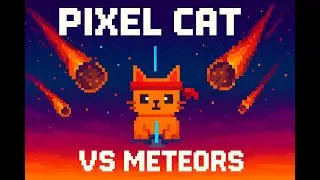 Pixel Cat vs Meteors 🌌 | Retro Space Invaders LoFi Loop