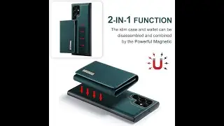 DG.MING Samsung Galaxy S22 Ultra M1 Wallet Case Green