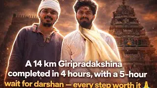 Arunachaleshwara temple A 14 km Giripradakshana completed in 4 hours 🙏🚩