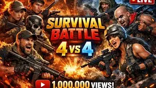 Footballer  boy_11 is liveSURVIVAL BATTLE 🔥 4 VS 4 | LIVE MATCH | 1 MILLION VIEWS CHALLENGE 💥