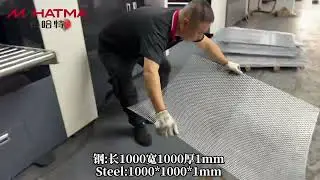 Perforated metal sheet leveling #metalprocessing #sheetleveller