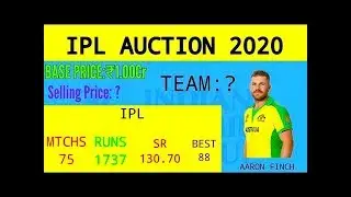 IPL auction live Aaron Finch sold in... Rcb auction story - aron finch