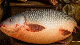 Giant Rohu Fish Cutting and Cleaning by Expert। Big Fish Cutting Video