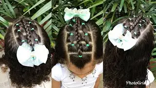PENTEADO INFANTIL FÁCIL COM ELÁSTICOS E TRANÇA