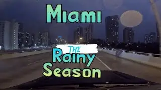 Night Driving in Miami Rainy Season (Aventura, Sunny Isles & Bay Harbour)