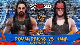 WWE 2K20 Roman Reigns vs Demon Kane gameplay | vercetti gamezone