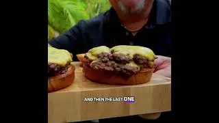 Ultimate Smash Burger Perfection: Hot, Juicy, and Delicious! #shorts