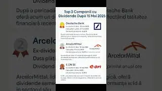 TOP Companii cu Dividende după 15 Mai 2025 #stocks #actiuni #bursa #dividende #portavio