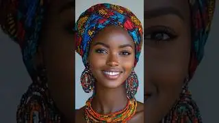Vibrant African Print Headwrap & Jewelry Showcase #fashion #ethnicstyle #africanfashion