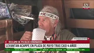 Reclamo de pueblos originarios; levantan acampe en Plaza de Mayo tras casi 4 años