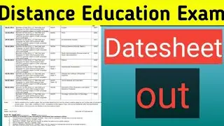 Gju University Datesheet 2022 ll Distance Education UG PG course 2022