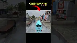 BUSSID I FOUND REALISTIC LONG TRAFFIC JAM 🚦😱 BUS SIMULATOR INDONESIA #shortsfeed #youtubeshorts