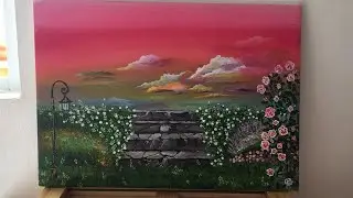 Treasured Garden Acrylic Painting | Step by Step | Timelapse | Rona's Art