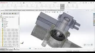 Solidworks solenoid valve animation #solidworks