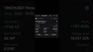 how i made 800$ in 1inch long trade  #crypto #viral #shorts #viralshorts