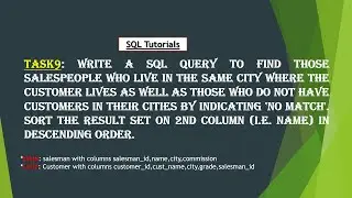 29.  Write a SQL query to find those salespeople who live in the same city.