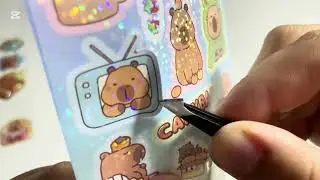 Notebook Design With Capybara🦦🌷 Stickers
