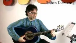 Almoraima Step by Step 18 /Ruben Diaz Andalusian Flamenco Guitar Lessons / Paco de Lucia's Technique