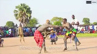 Upcoming wrestler from baidit payam Angakuei in particular Dongduor section Deng-Tual vs mony Atuol