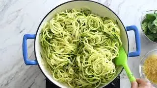Zucchini Noodles with Spinach & Parmesan
