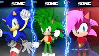 Sonic vs Manic vs Sonia [Sibling Rivalry Battle] SSBU Quickie By SoniDelta/Walfou